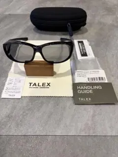 TALEX タレックス ブラッククリップオンサングラス、ケース付き