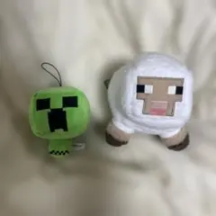 Minecraft クリーパーと羊のぬいぐるみ