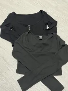 ロングスリーブ　クロップド丈　2点セット