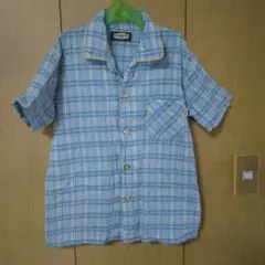 水色チェック柄 パジャマ　140