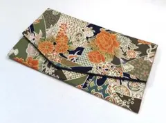 慶弔両用袱紗◇日本の道具と華々グリーン