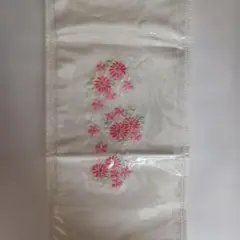 花柄刺繍 半襟 レーヨン93%絹7%