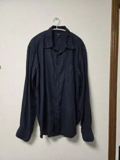 GAP　リネンシャツ　ネイビー　Lサイズ