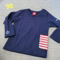 BABY DOLL ネイビー トレーナー 90