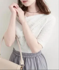 natural couture ジャガードカットドレープTOPSのサムネイル