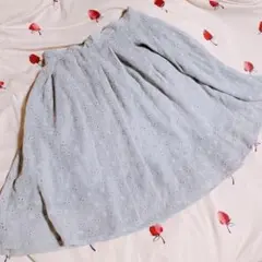 evelyn 総レース　スカート　アイスグレー