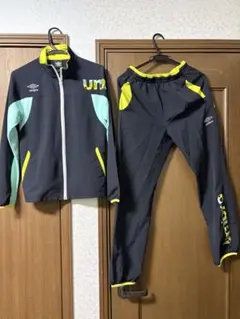 umbro ジャージ上下セット 黒/青/黄