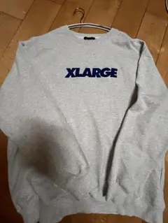 XLARGE グレー ロゴプリント スウェット L