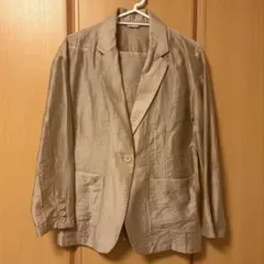 美品 ウィムガゼット ラミージャケット リネン ベージュ シアー 美品 ウィムガゼット ラミージャケット リネン ベージュ シアー - メルカリ