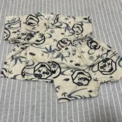 甚平　90 白地に青の和柄