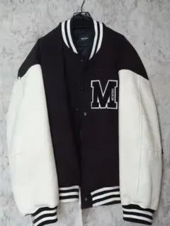 BEAMS HEART スタジャン L ブラック/ホワイト