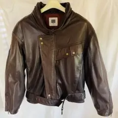 ［UNO UOMO］レザー ライダースジャケット ダークブラウン 希少 美品 2025年最新】UNO ジャケット・アウターの人気アイテム - メルカリ
