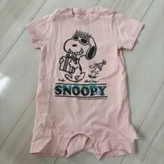 エックスガール　スヌーピー ピンクロンパース