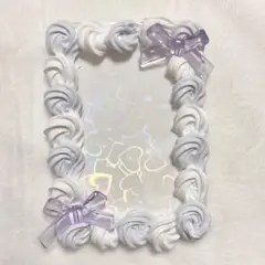 【66】トレカケース ホイップデコ B8 横入れ 硬質ケース ホワイト パープル