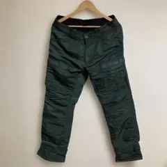 ダークグリーン ナイロンカーゴパンツ