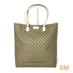 GUCCI グッチ GGスプリーム トートバッグ PVC レザー ベージュ - メルカリ
