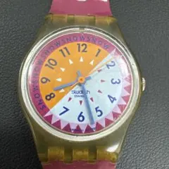 不動 Swatch ラバーベルト カラフル ジャンク品 破損あり QZ