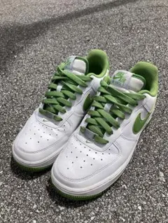 NIKE エアフォース1 ロー ホワイト グリーン スニーカー 白 緑のサムネイル