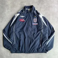 アンブロ イングランド代表 ナイロンジャケット サッカー 2XL 紺 16129