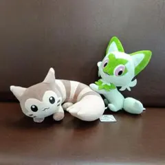 ポケモン　もふぐっと　しっぽみてみて！ぬいぐるみ−オオタチ・ニャオハ　2点セット