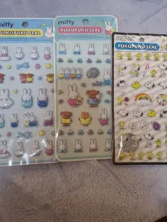 ミッフィー ぷくぷくシール 2種類 スヌーピー PUKUPUKU SEAL