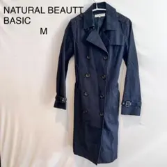 M1079 ナチュラルビューティーベーシック ネイビー トレンチコート M