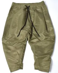 RIPVANWINKLE 4 コーティングサルエルパンツ オリーブ ストレッチ RIPVANWINKLE 4 コーティングサルエルパンツ オリーブ