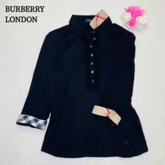 BURBERRY バーバリー カットソー フリルシャツ 黒 ノバチェック Y2K