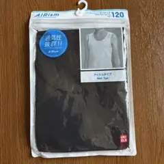 UNIQLO AIRism メッシュタンクトップ 120cm ブラック