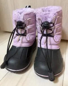 キッズ用 スノーブーツ 16㌢ ピンク ボア 防寒ブーツ