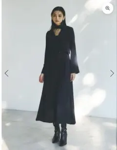 アニュアンス　ダブルサテンクラシカルワンピース - NAVY / 1