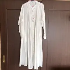 【新品】　＜ユニクロ＞　ホワイト シャツワンピース