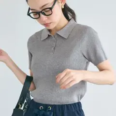 coca ポロニットトップス Mサイズ グレー