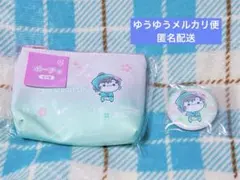 忍たま乱太郎　フリューくじ　ふんわり桜もちぴこの段　善法寺伊作 ポーチ 缶バッジ
