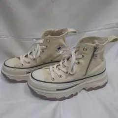 23cm コンバース ハイカット 厚底スニーカー