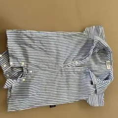 POLO ロンパース 青と白のストライプシャツ　70