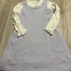 メゾピアノ 110cm 異素材　ワンピース