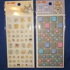 トムとジェリー　ドロップブロックシール 2種セット