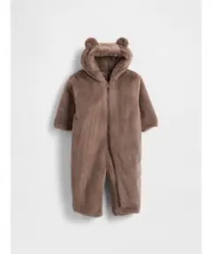 GAP ギャップ フェイクファー くまさん フード付きカバーオール3-6ヶ月