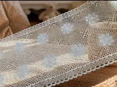 新品　テーブルクロス　テーブルランナー　レース調ビニール　ホワイト　長さ相談可能