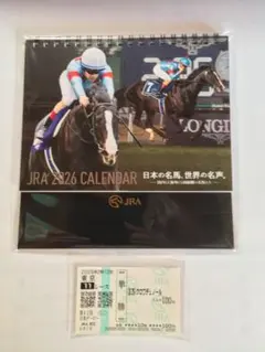【おまけ1点】JRAカレンダー(2026年)卓上タイプ➕競馬グッズおまけ1点