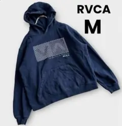 ルーカ　RVCA ネイビー　M フード付きパーカー　トレーナー　長袖　裏起毛のサムネイル