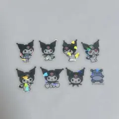 オーロラホログラムクリアシール　フレークシール　サンリオ　クロミ　1種8枚