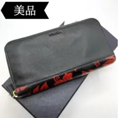 ◇プラダ◇2ML317/レザー/サフィアーノ/ラウンドファスナー/長財布