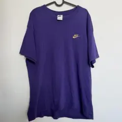 NIKE 刺繍ロゴ Tシャツ パープル XXL
