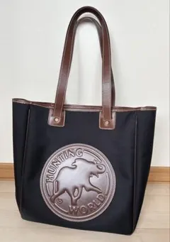 HUNTING WORLD トートバッグ ブラック ブラウンのサムネイル