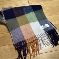 スコットランド製 ウール マフラー チェック柄