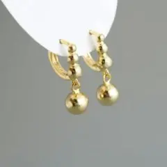 No. 978 3連 ボール ピアス フープピアス シルバー925メッキ