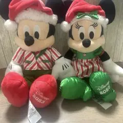 [ディズニー] ミッキー　ミニー　ぬいぐるみ　クリスマス　2023