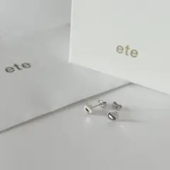 極美品 ete エテ K10WG パドル ピアス 廃盤品